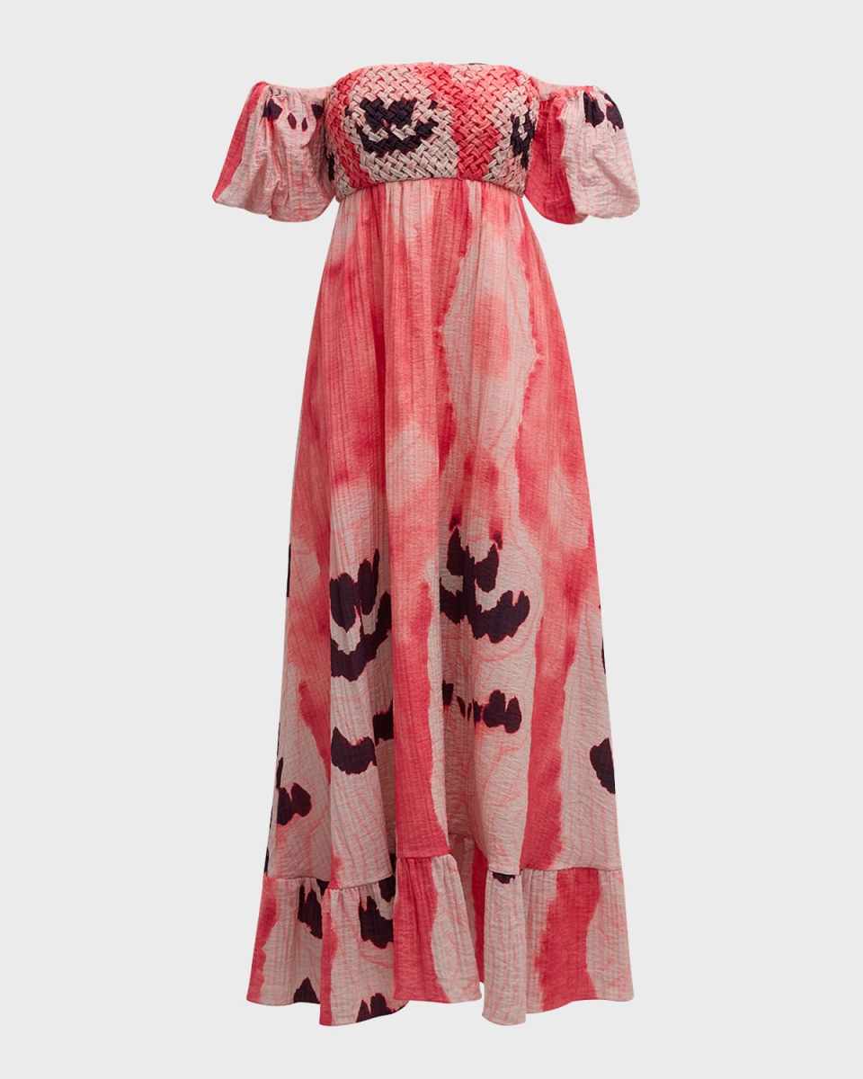 Vanessa Smocked Off-Shoulder Maxi Dress